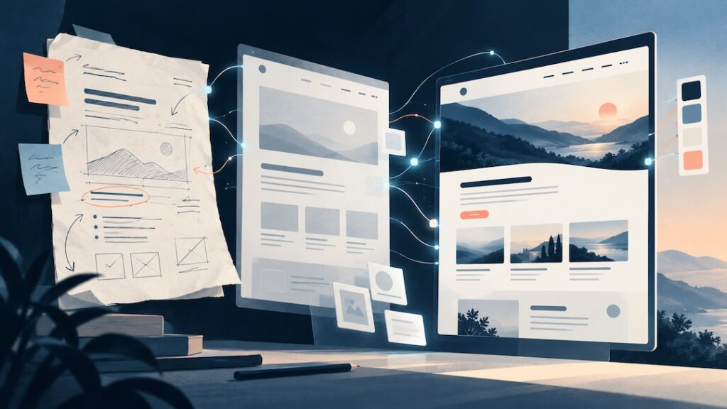 Immagine decorativa che rappresenta il processo di restyiling assistito dall'AI